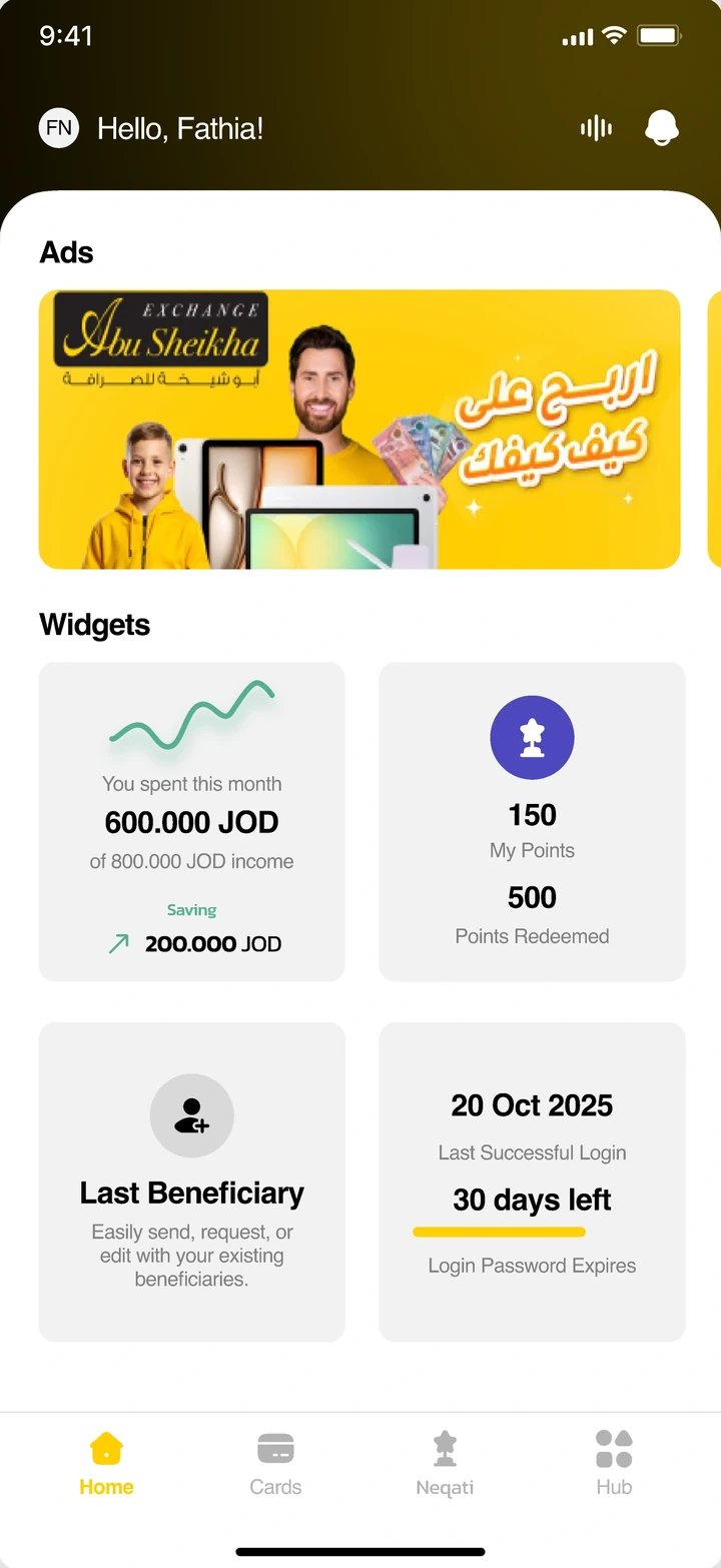 Home with widgets