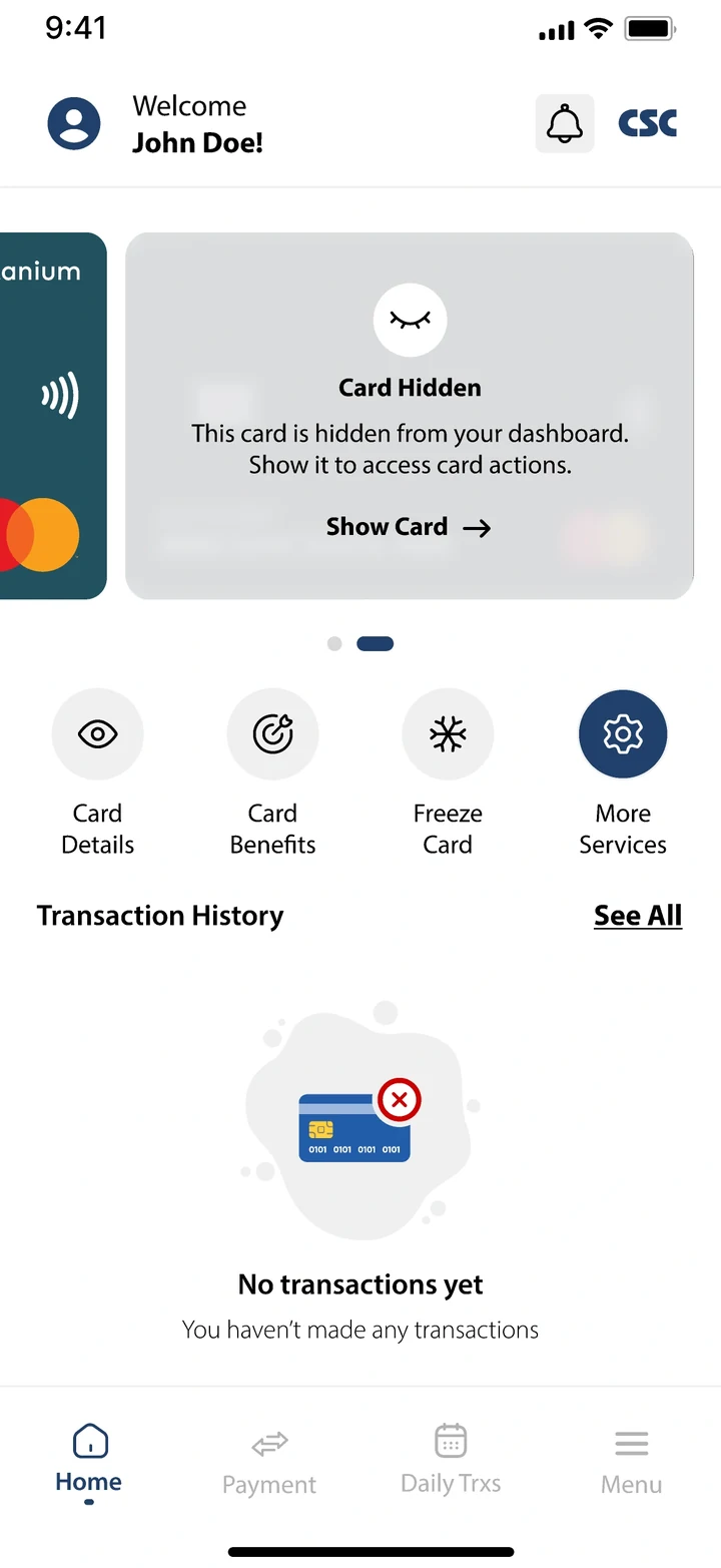 Card hidden