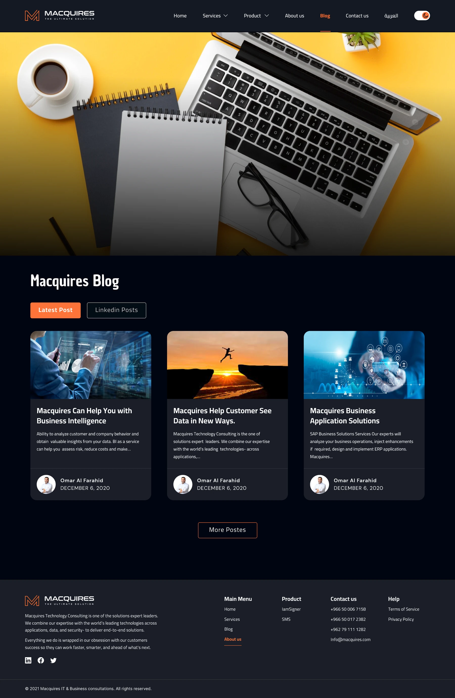 Blog, dark mode