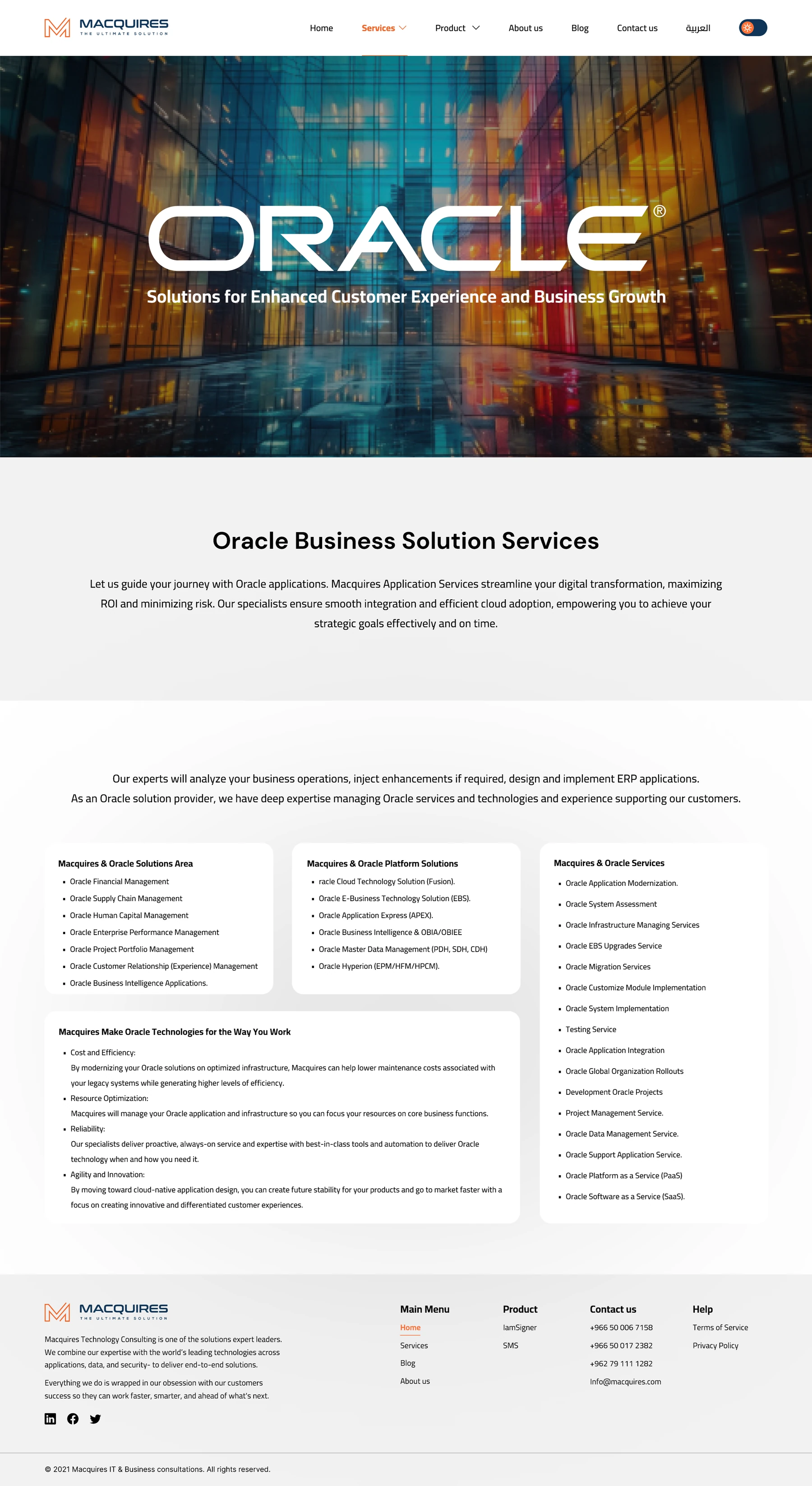 Oracle solutions, light mode