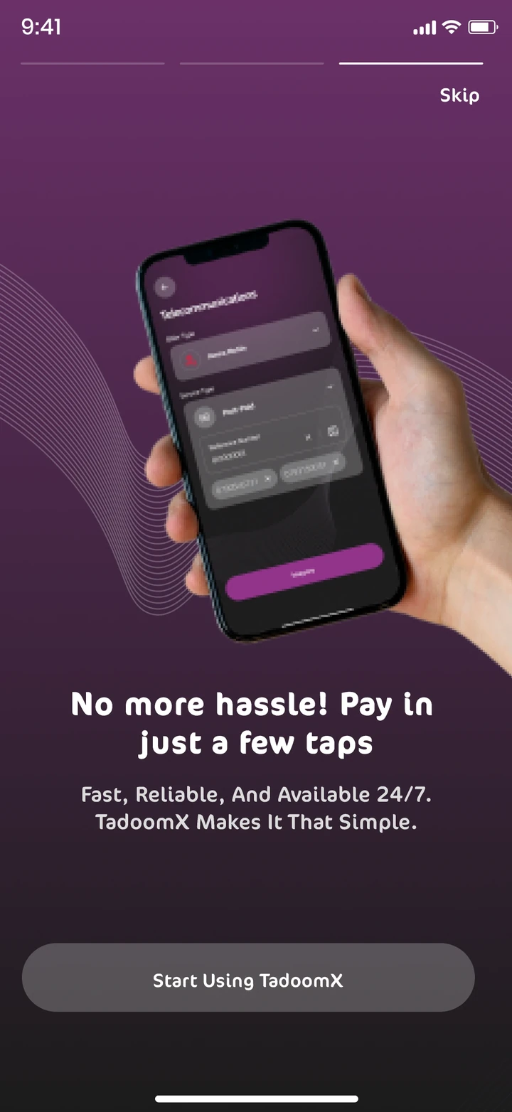 Onboarding, dark mode