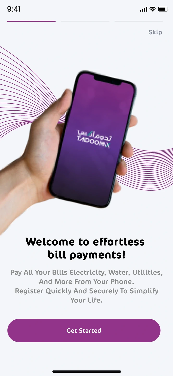Onboarding, light mode